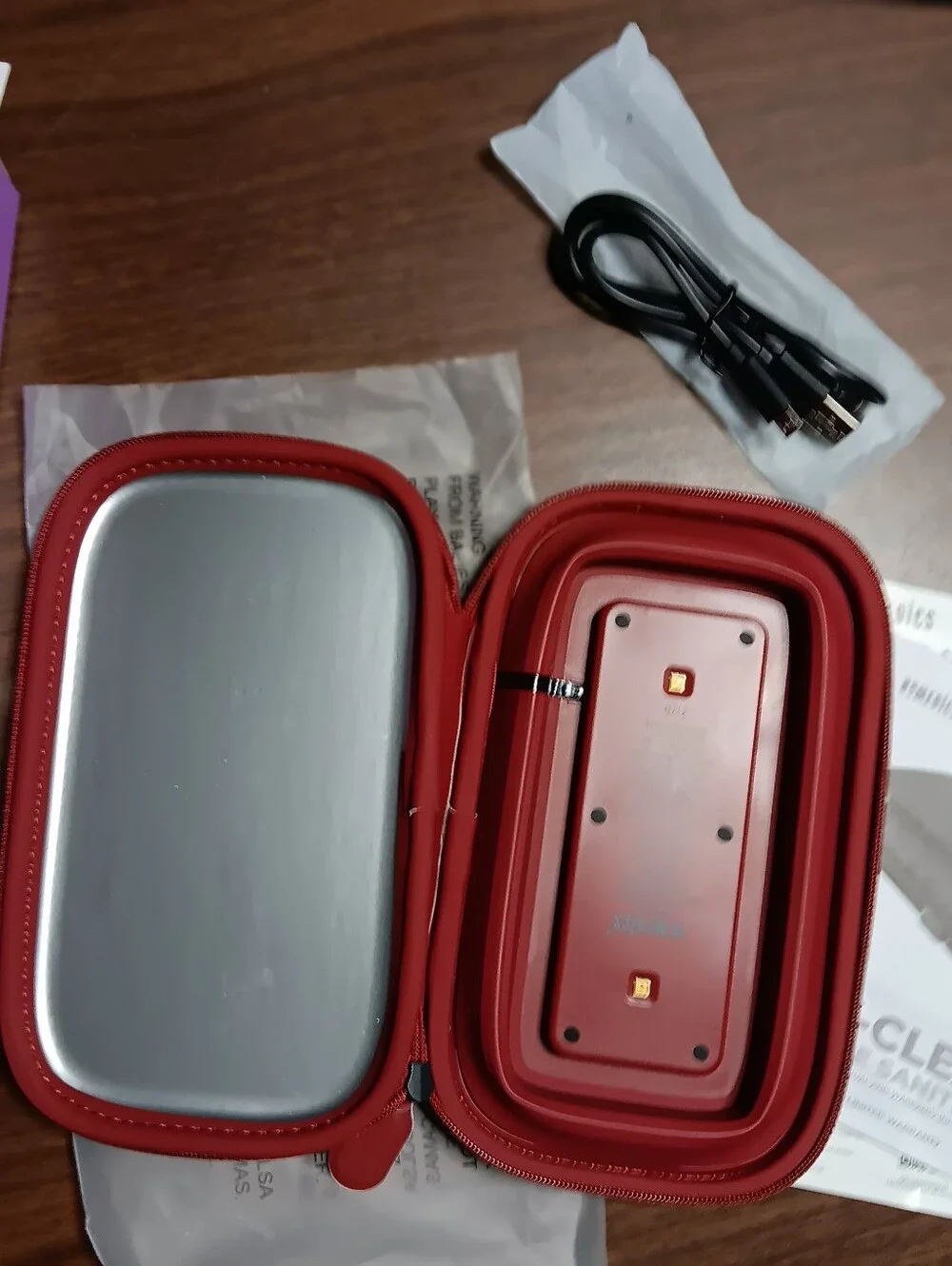 Homedics UVClean Portable Sanitizer - Red Rechargeable